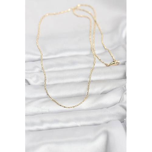 CM 14K Gold Renk Par�al� Top�uk Model 60 cm Kad�n Kolye