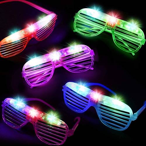 Led I��kl� Pilli Panjur �ekilli Rengarenk Yan�p S�nen L�ks Parti G�zl��� Kar���k 12 Adet