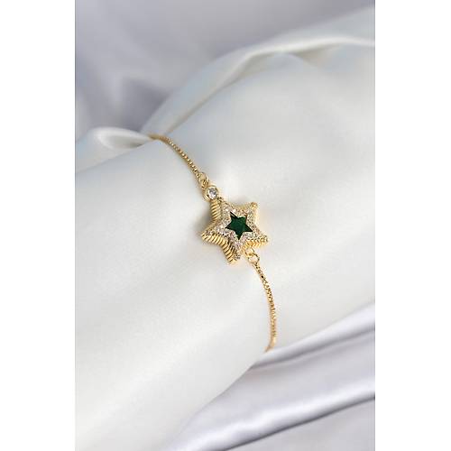 Y�ld�z Model Asans�rl� Gold Renk Kad�n Bileklik