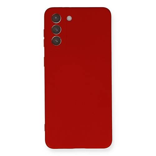 Galaxy S21 Plus K�l�f Nano i�i Kadife Silikon - K�rm�z�