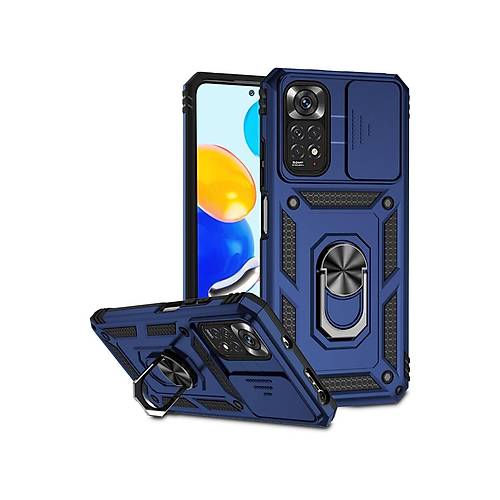 Redmi Note 11 Pro K�l�f Pars Lens Y�z�kl� Silikon - Lacivert