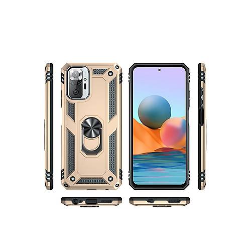 Redmi Note 10 Pro K�l�f Sofya Y�z�kl� Silikon Kapak - Gold