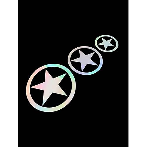 3'l� Y�ld�z Oto Sticker Holograml� 20x8cm