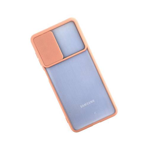 Galaxy M52 5G K�l�f Palm Buzlu Kamera S�rg�l� Silikon - Pembe