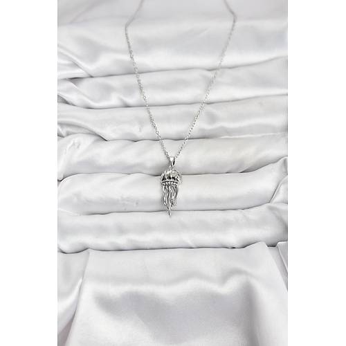 316L �elik Zincir G�m�� Renk Deniz Anas� Model Zirkon Ta�l� Kad�n Kolye