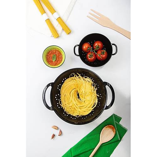 Akrilik Siyah 2 Li S�zge� Seti ( Makarna & Pirin� S�zgeci )