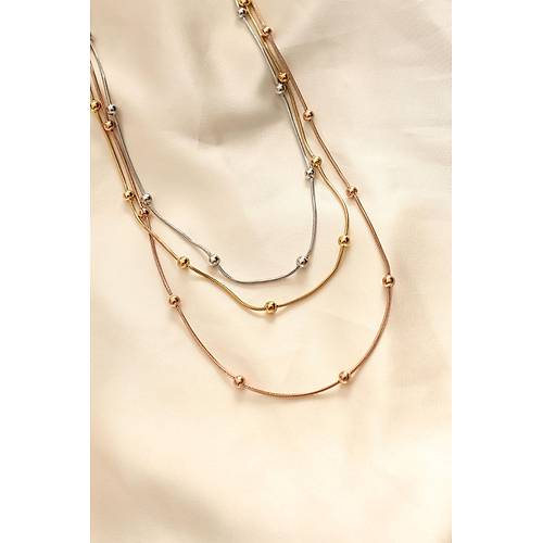 316L �elik Kar���k Renkli Top�uk Tasar�ml� �oklu Kolye