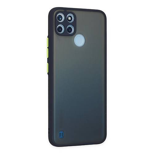 Realme C21Y K�l�f Montreal Silikon Kapak - Lacivert