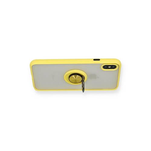 iPhone X K�l�f Montreal Y�z�kl� Silikon Kapak - Sar�