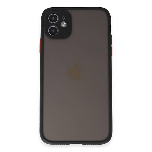 iPhone 11 K�l�f Montreal Silikon Kapak - Siyah