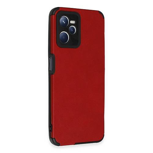 Realme C35 K�l�f Loop Deri Silikon - K�rm�z�