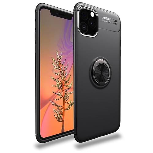 iPhone 11 Pro Max K�l�f Range Y�z�kl� Silikon - Siyah