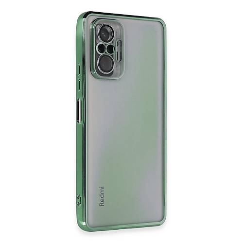 Redmi Note 10 Pro K�l�f Razer Lensli Silikon - Ye�il