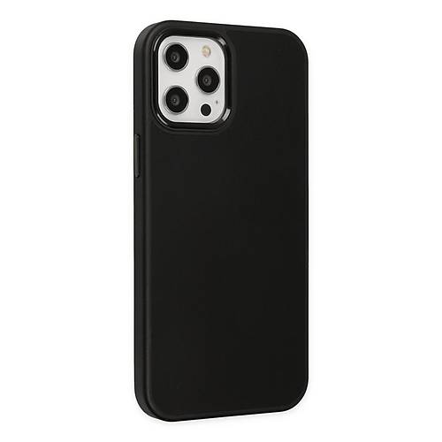 iPhone 12 Pro Max K�l�f Asya Deri Silikon - Siyah