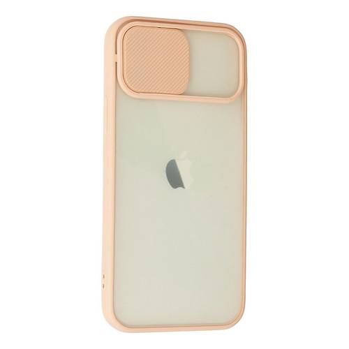 iPhone 12 K�l�f Palm Buzlu Kamera S�rg�l� Silikon - Pembe