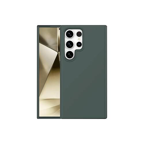 Galaxy S24 Ultra K�l�f First Silikon - Koyu Ye�il