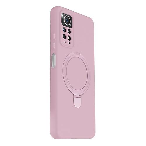 Redmi Note 12 Pro 4G Regal Magsafe Standl� Kapak - A��k Pembe