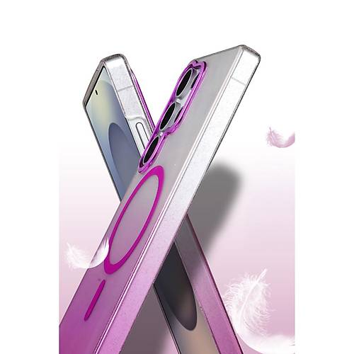Galaxy S23 Ultra Glossy Magsafe Kapak - ��l Titanyum