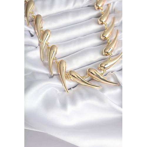 VIP Seri �zel Tasar�m Gold Renk Kad�n Kolye