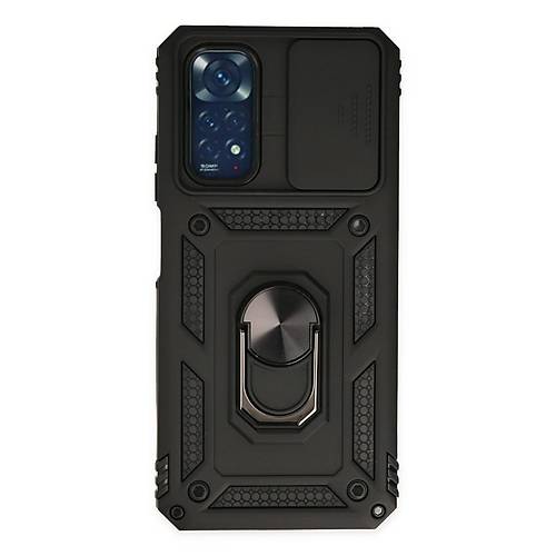 Redmi Note 11 K�l�f Pars Lens Y�z�kl� Silikon - Siyah