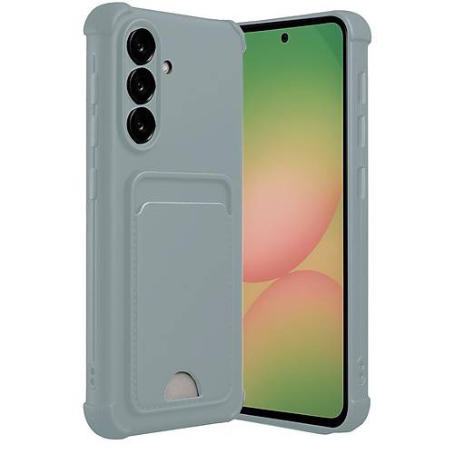 Galaxy A36 K�l�f Kelvin Kartvizitli Silikon - A��k Ye�il
