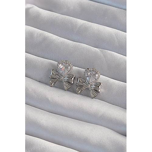 Pirin� G�m�� Renk Zirkon Ta�l� Kalp Model Fiyonk K�pe