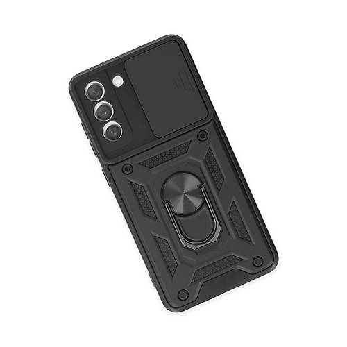 Galaxy S21 FE K�l�f Pars Lens Y�z�kl� Silikon - Siyah