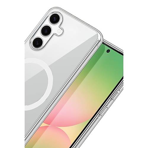 Galaxy A55 5G Combo Sert �effaf Magsafe Kapak - �effaf