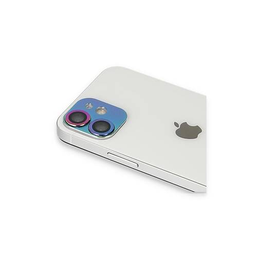 iPhone 11 Pers Al�minyum Kamera Lens - Rainbow