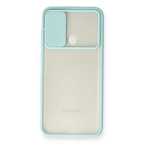 Galaxy A11 K�l�f Palm Buzlu Kamera S�rg�l� Silikon - Turkuaz