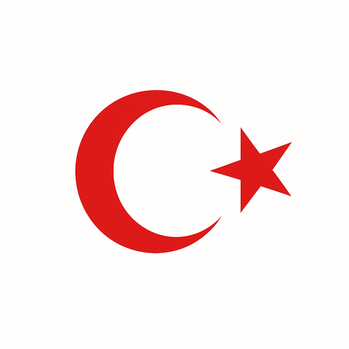 T�rk Bayra�� Oto Sticker K�rm�z� 23x17 cm