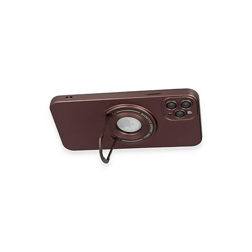iPhone 12 Pro K�l�f Lukka Magneticsafe Kapak - Kahverengi