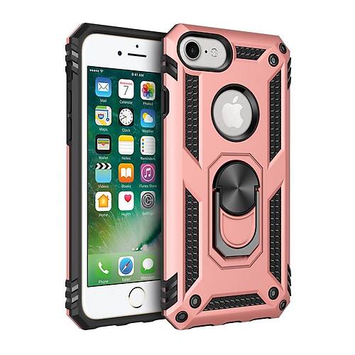iPhone 7 K�l�f Sofya Y�z�kl� Silikon Kapak - Rose