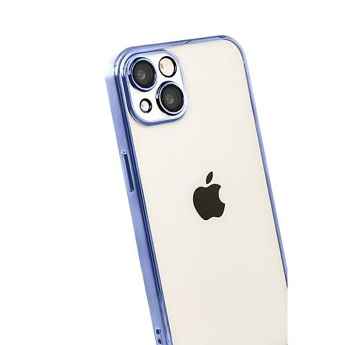 iPhone 15 Razer Lensli Silikon - A��k Mavi