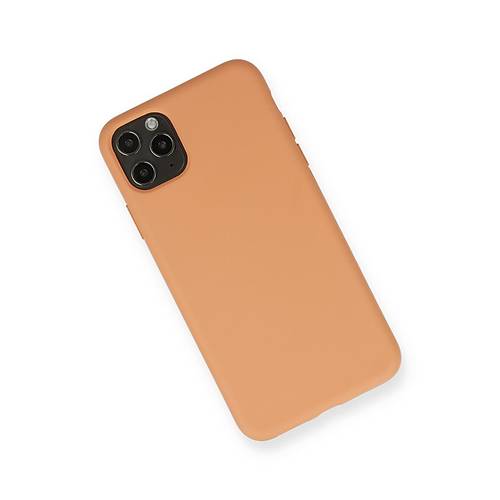 iPhone 11 Pro Max K�l�f Nano i�i Kadife Silikon - Mat Turuncu