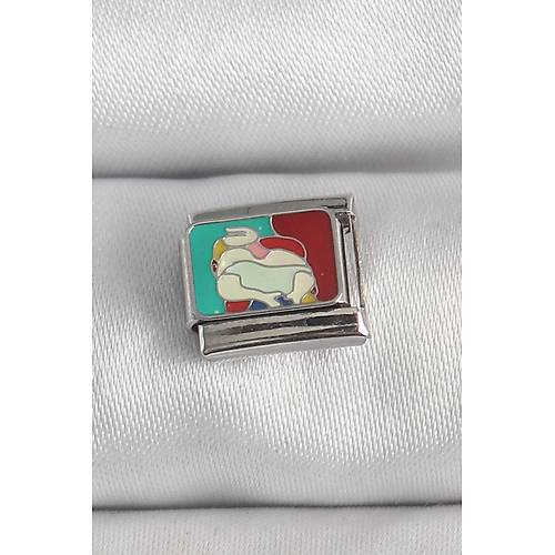 316L �elik G�m�� Renk Renkli Portre Model Nomination Charm