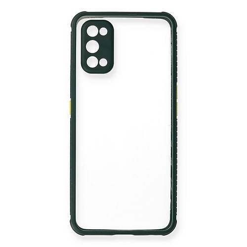 Realme 7 Pro K�l�f Miami �effaf Silikon - Koyu Ye�il