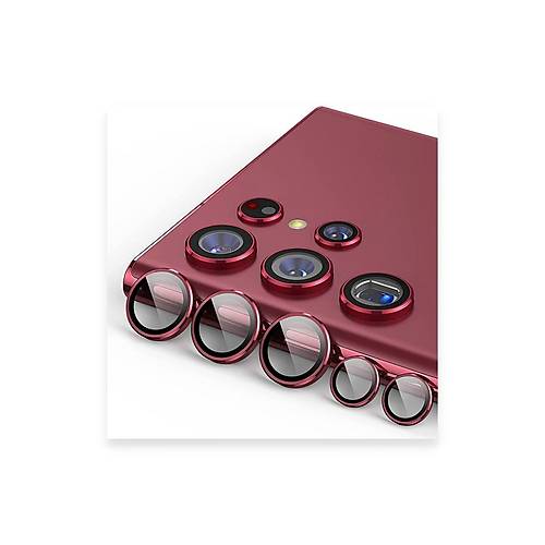 Galaxy S23 Ultra Valdez Metal Kamera Lens - K�rm�z�