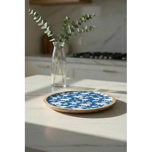Mango Agac� Servis Taba�� & Sunum Taba�� 25 Cm Desenli