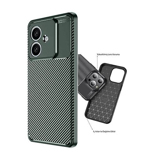 A3 K�l�f Auto Focus Karbon Kapak - Koyu Ye�il