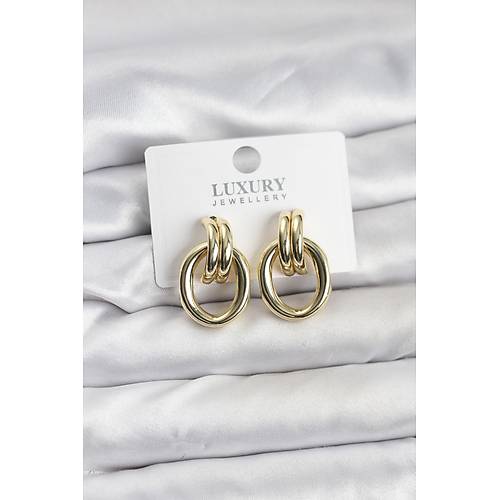 Gold Renk Pirin� Vintage Kad�n K�pe