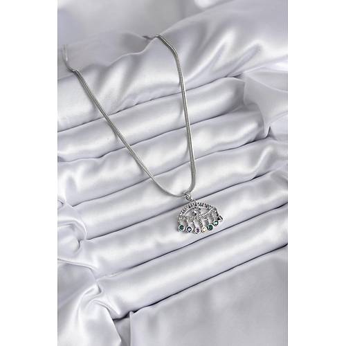 316L �elik G�m�� Renk �talyan Zincir Zirkon Ta�l� G�z Fig�r Kad�n Kolye