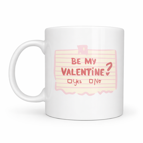Be My Valentine Porselen Kupa � Model 8 Sevgiliye �zel Romantik Tasar�m