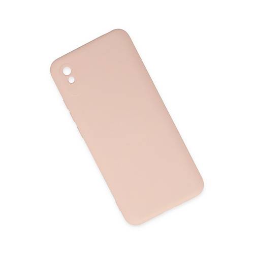 Redmi 9A K�l�f Nano i�i Kadife Silikon - Pudra