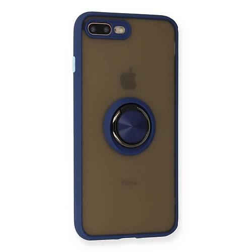 iPhone 7 Plus K�l�f Montreal Y�z�kl� Silikon Kapak - Lacivert