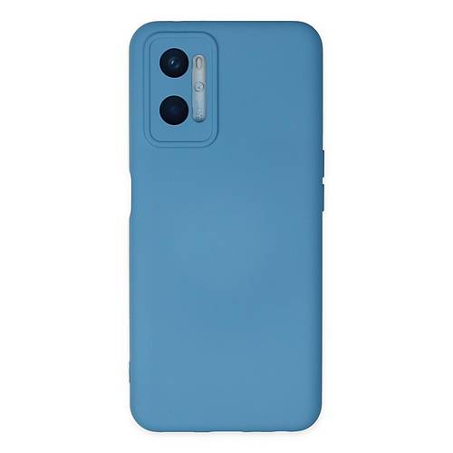 A96 K�l�f Nano i�i Kadife Silikon - Mavi