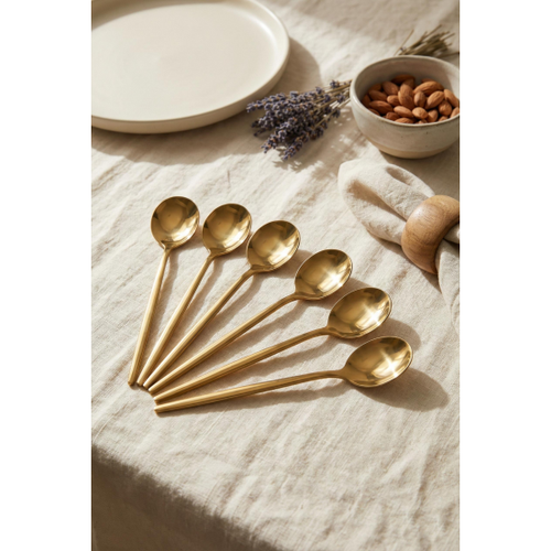 6'l� L�ks Gold Paslanmaz �elik Yemek Ka���� Seti (21 cm)