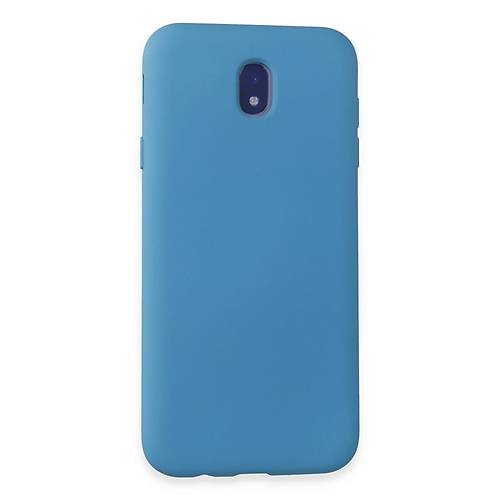 Galaxy J7 Pro / J730 K�l�f Nano i�i Kadife Silikon - Mavi