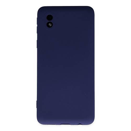 Galaxy A01 Core K�l�f Nano i�i Kadife Silikon - Lacivert