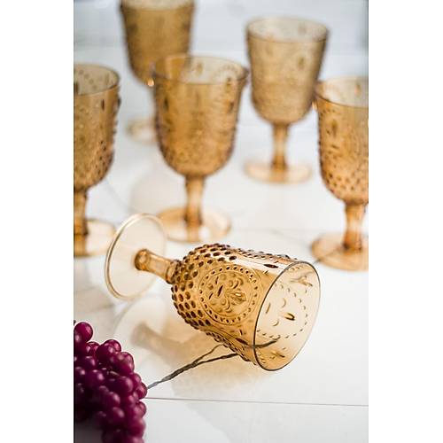 Akrilik Bal Tekli Kadeh & Su Me�rubat Kahve Yan� Barda�� 450 ml ( Cam De�ildir )